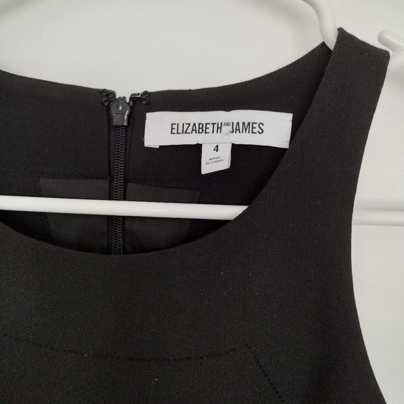 Elizabeth and James black Magdalena fit and flare racerback dress, size 4 - Picture 6 of 7